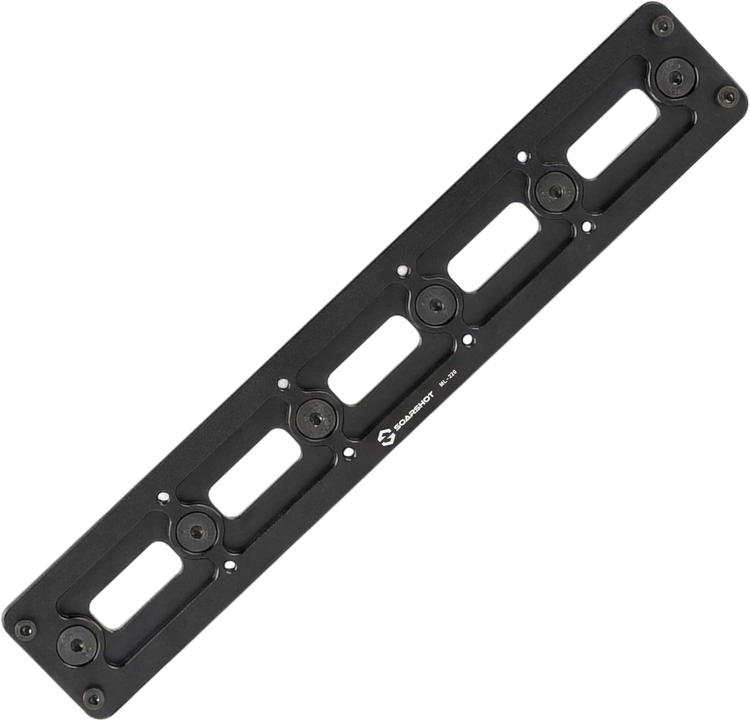 SOARSHOT MLOK Arca Rail Adapter, Quick Release Dovetail Plate ML-220, Black