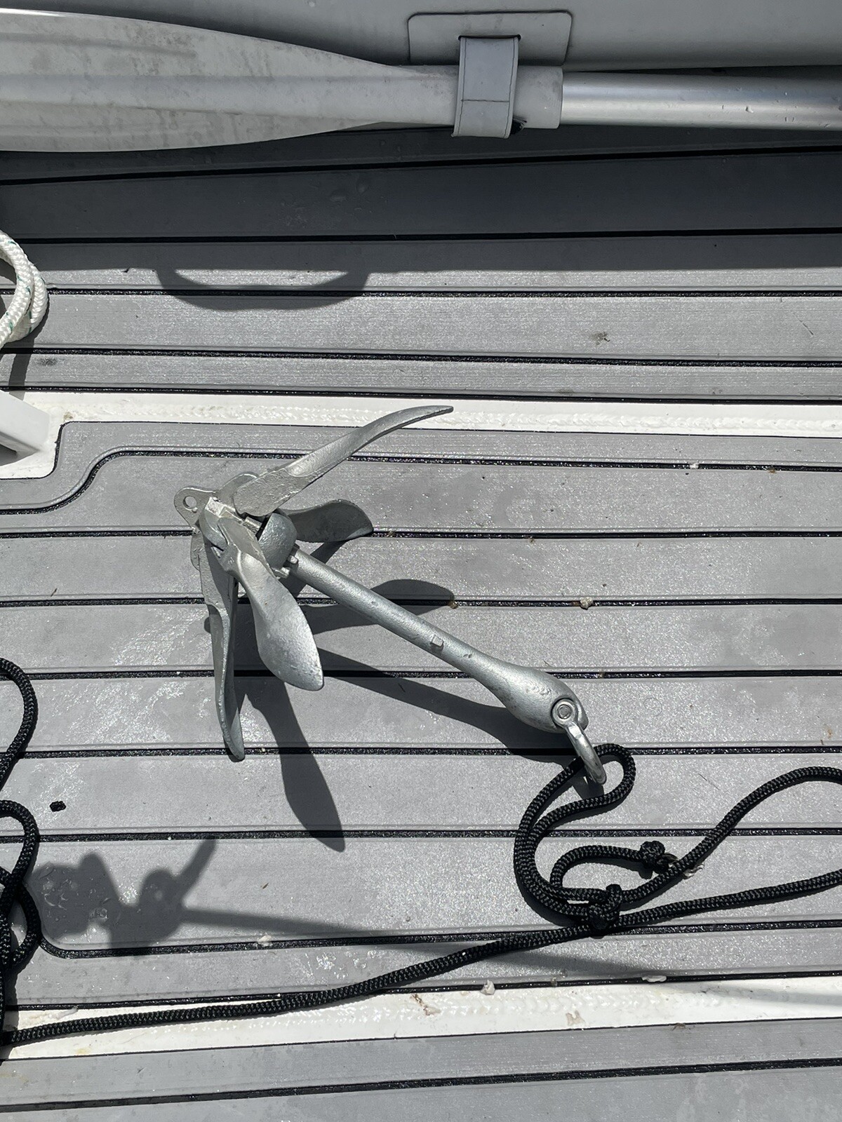 Galvanized Folding Anchor SUP Canoe Kayak Raft Boat Sailboat JetSki Dinghy 3.5lb