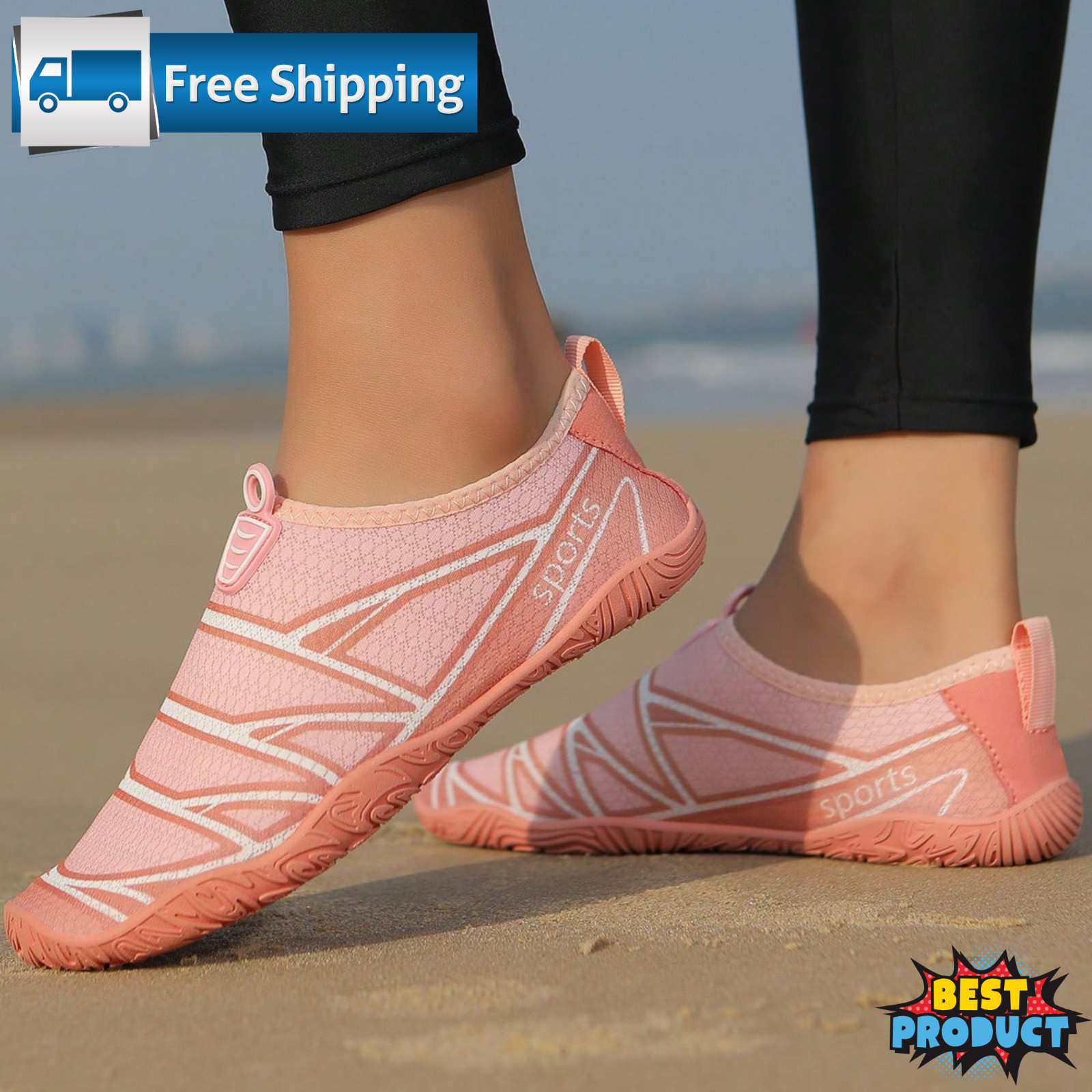 Womens Water Shoes Aqua Socks Non-Slip Barefoot Beach Swim Surf Yoga Pool River