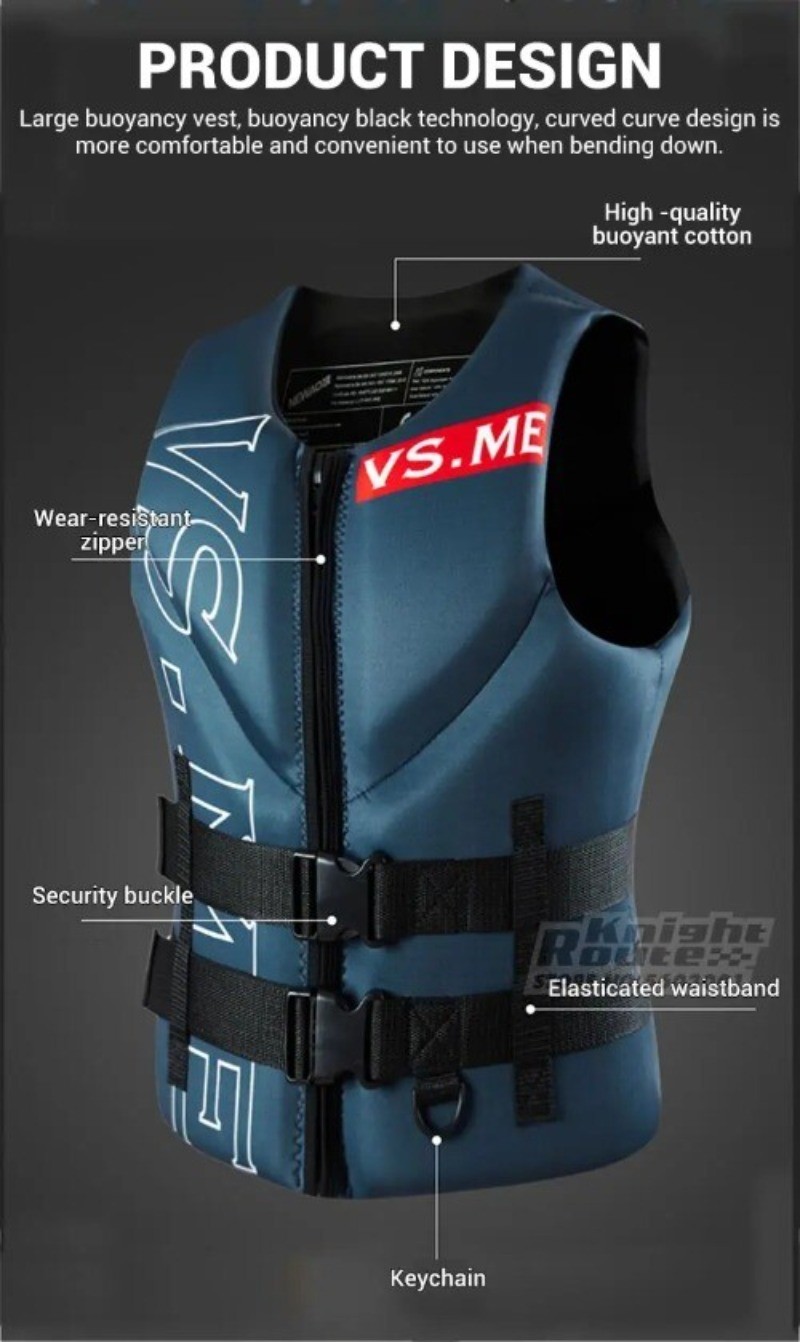 Life Jacket Adults Vest Surf Motorboats Ski Kayak Fishing Vest Wakeboard Raft