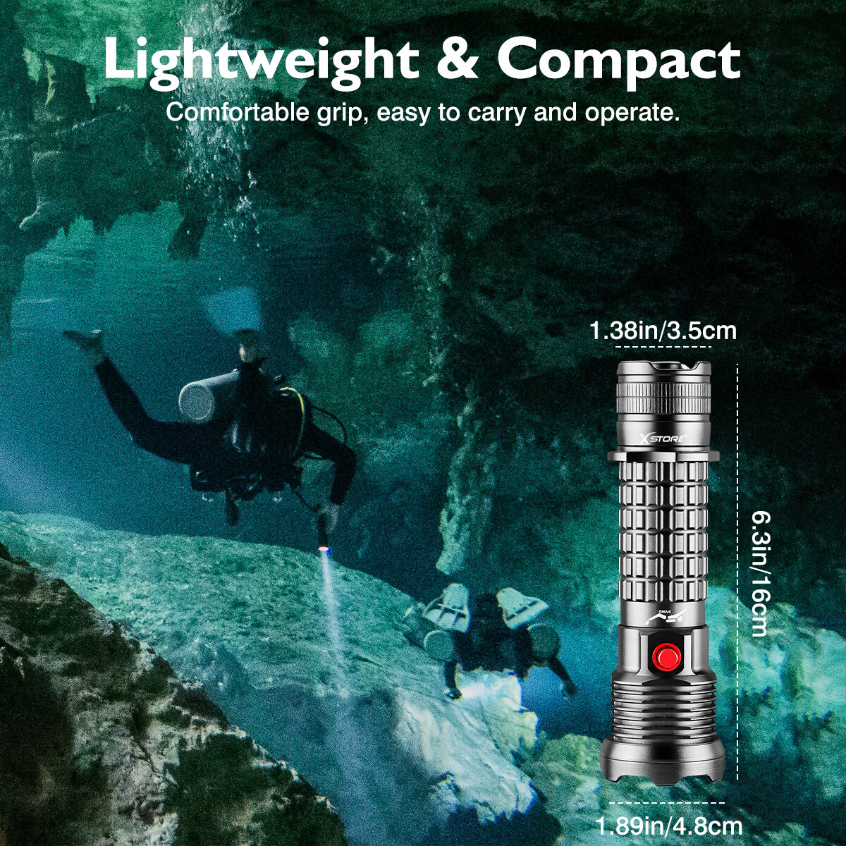 Powerful Scuba Dive Flashlight Underwater Waterproof P70 LED Diving Torch Lamp