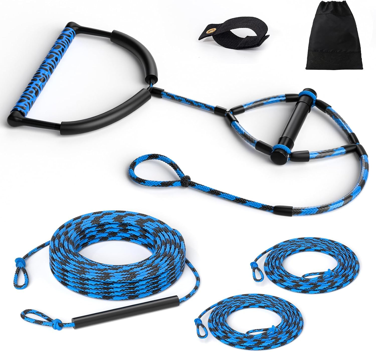 75FT Wakeboard Rope and Handle, 4 Sections Adjustable Water Ski Ropes for Water