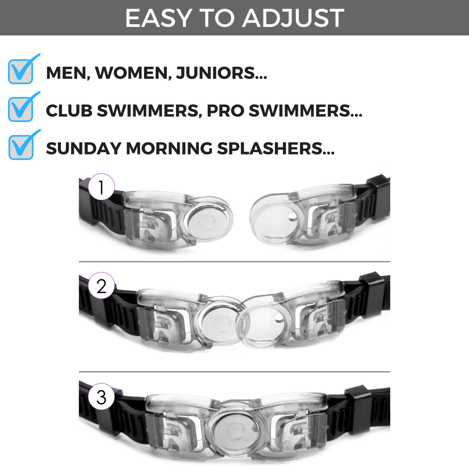 O Nation Clear Comfortable Swimming Goggles with UV- Anti-Fog Swim Glasses