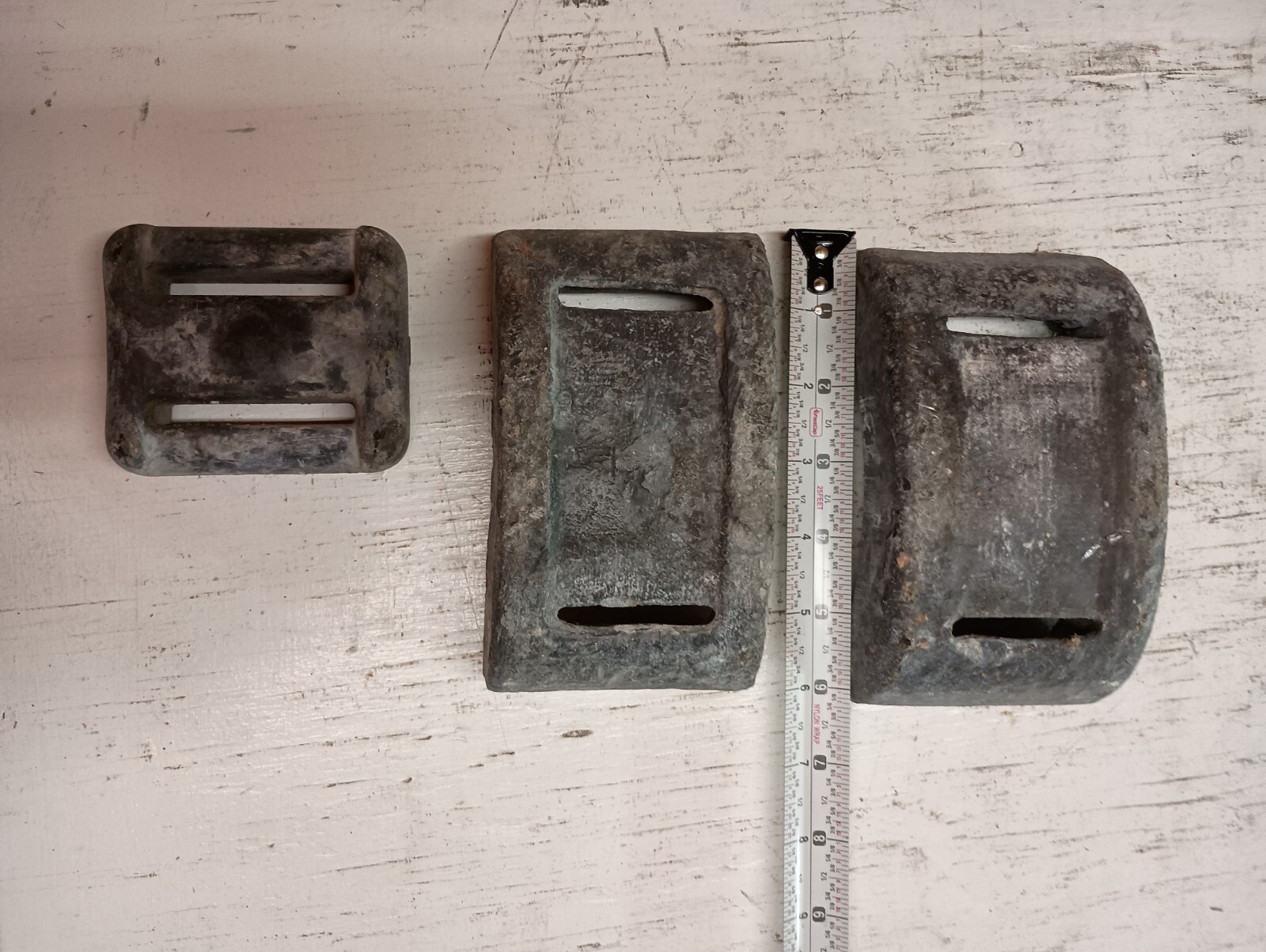 Lead dive weights 3 pcs / 20 pounds guaranteed accurate weight 9, 8, 3 lb used