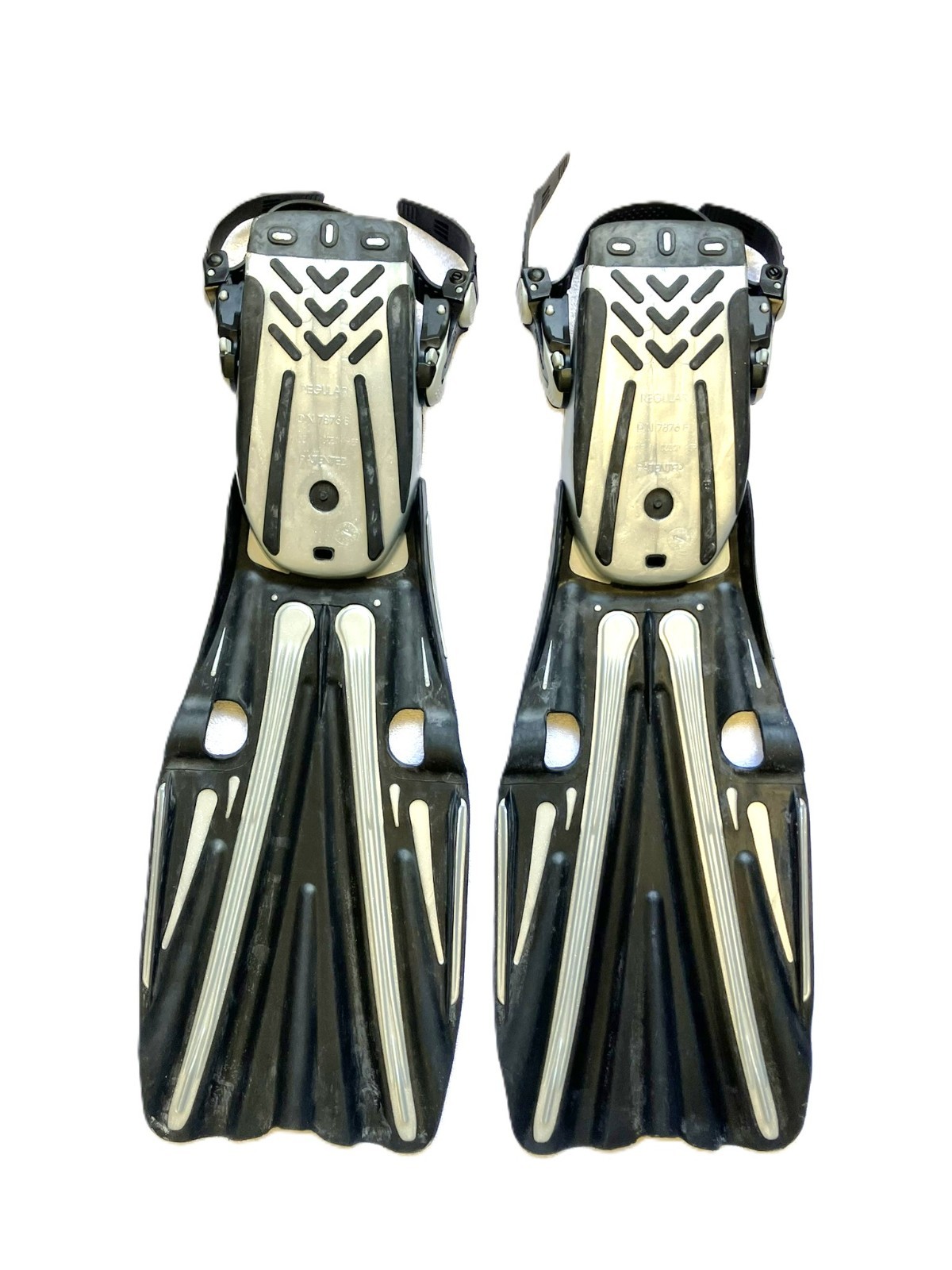 Mares Volo Power Open Heel Scuba Fins Black Silver Size Regular