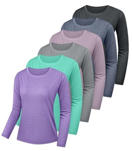 6 Pack Women’s Quick Medium 1 Black 1 Gray 1 Blue 1 Purple 1 Dark Pink 1 Green