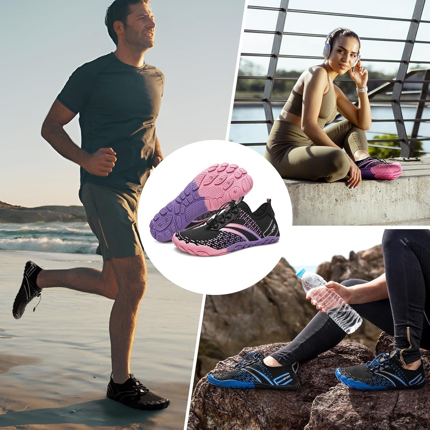Hiking Barefoot Water Shoes for Women Men Beach Swim Aqua Pool River Quick Dr…