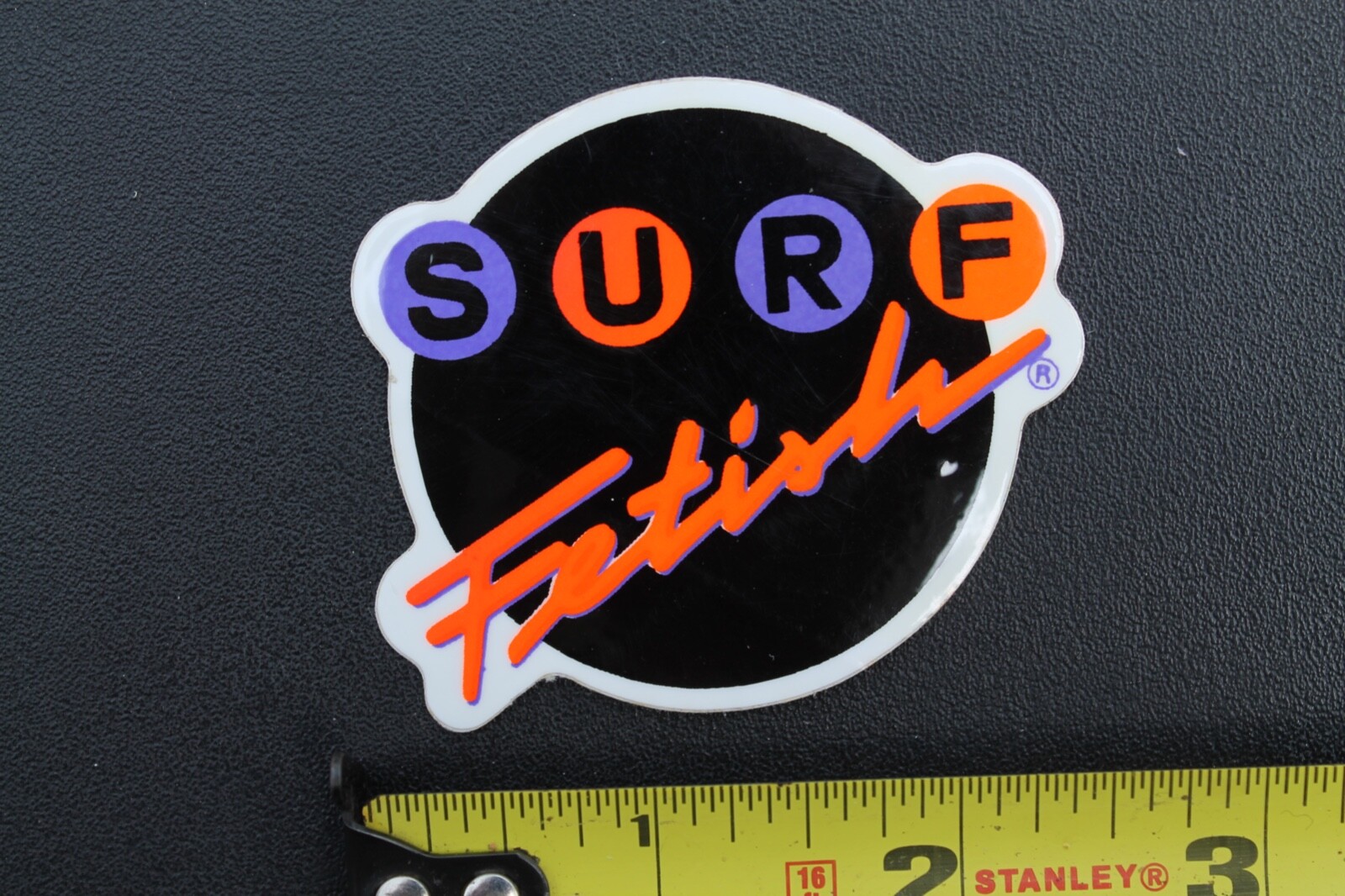 Surf Fetish Neon Orange Purple Surfboards Wave 80’s V48B Vintage Surfing STICKER