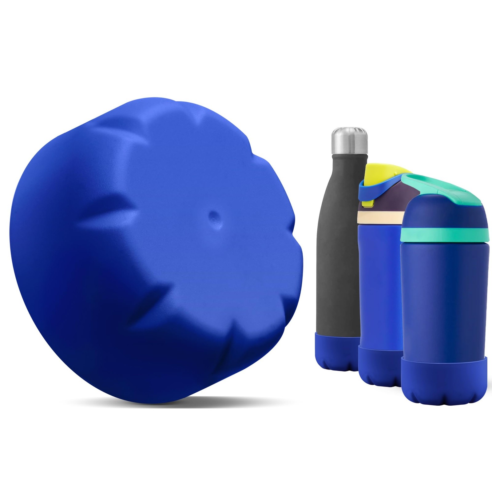 VIKIZUES Silicone Boot Fit Owala 14/16oz & water bottle 12/17oz, Blue