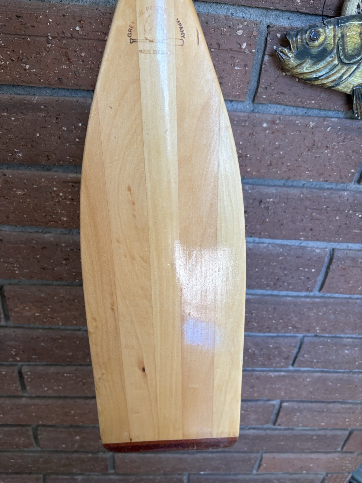 54″ Grey Owl Wood Canoe Paddle Made In Canada Used Very Little VG Condition