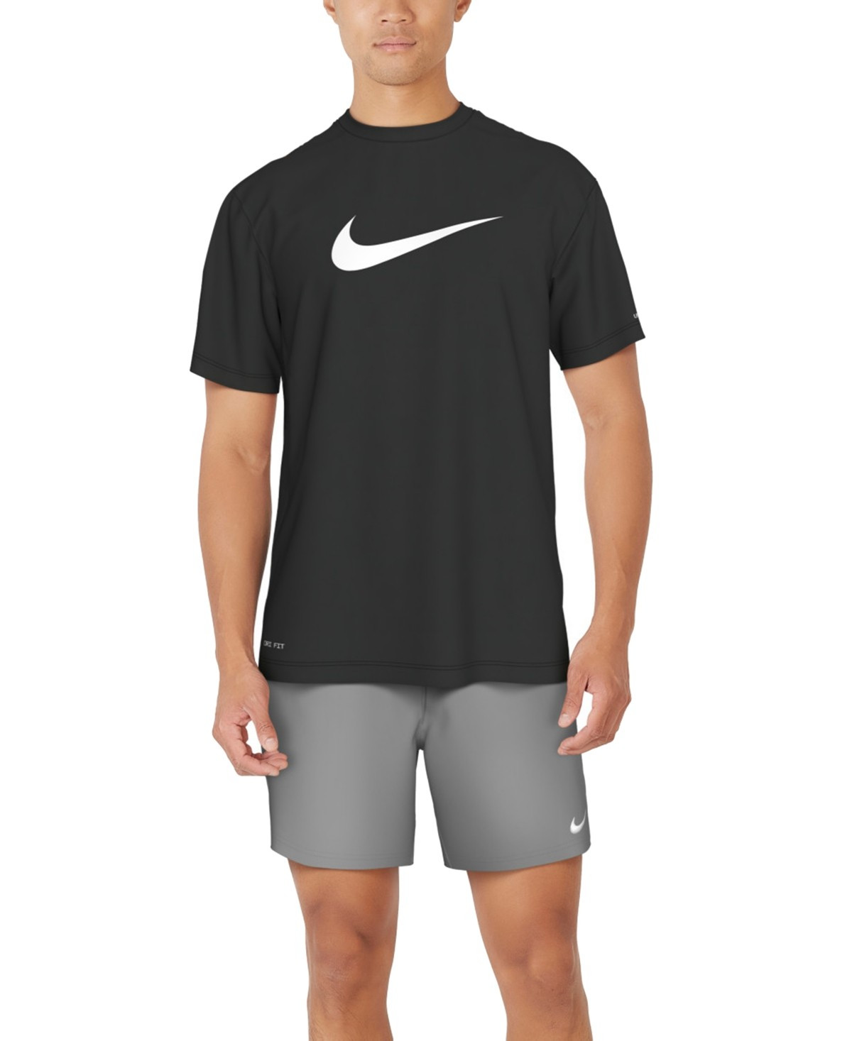 Nike Swim Men’s Short-Sleeve Hydroguard Swim T-Shirt Black-Size Small