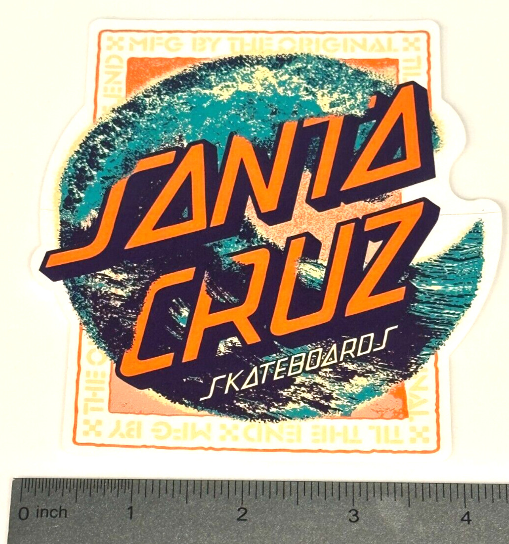 Santa Cruz Skateboard Sticker, Large Dealer Window Display Label Part# 522-4425