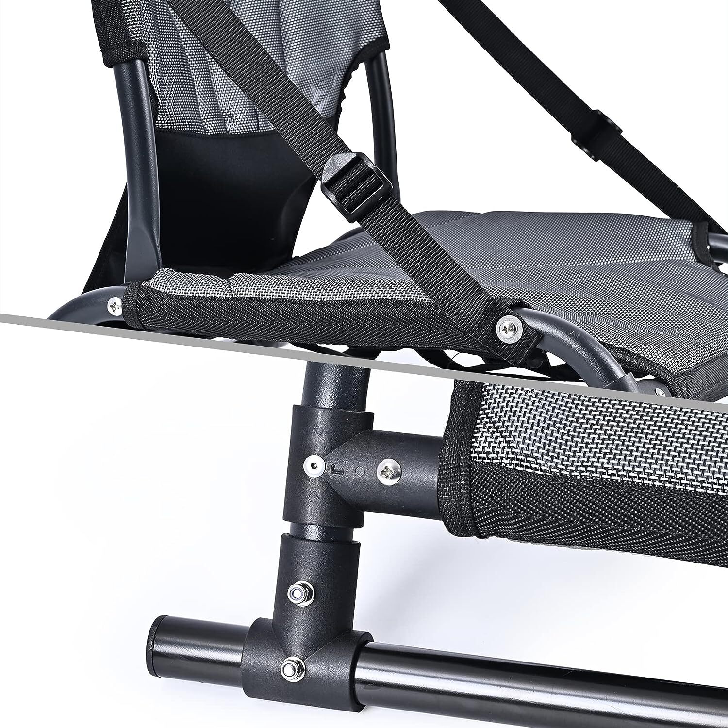 Folding Kayak Seat w/ Back Support Universal for Inflatable Kayak Cushion Pad