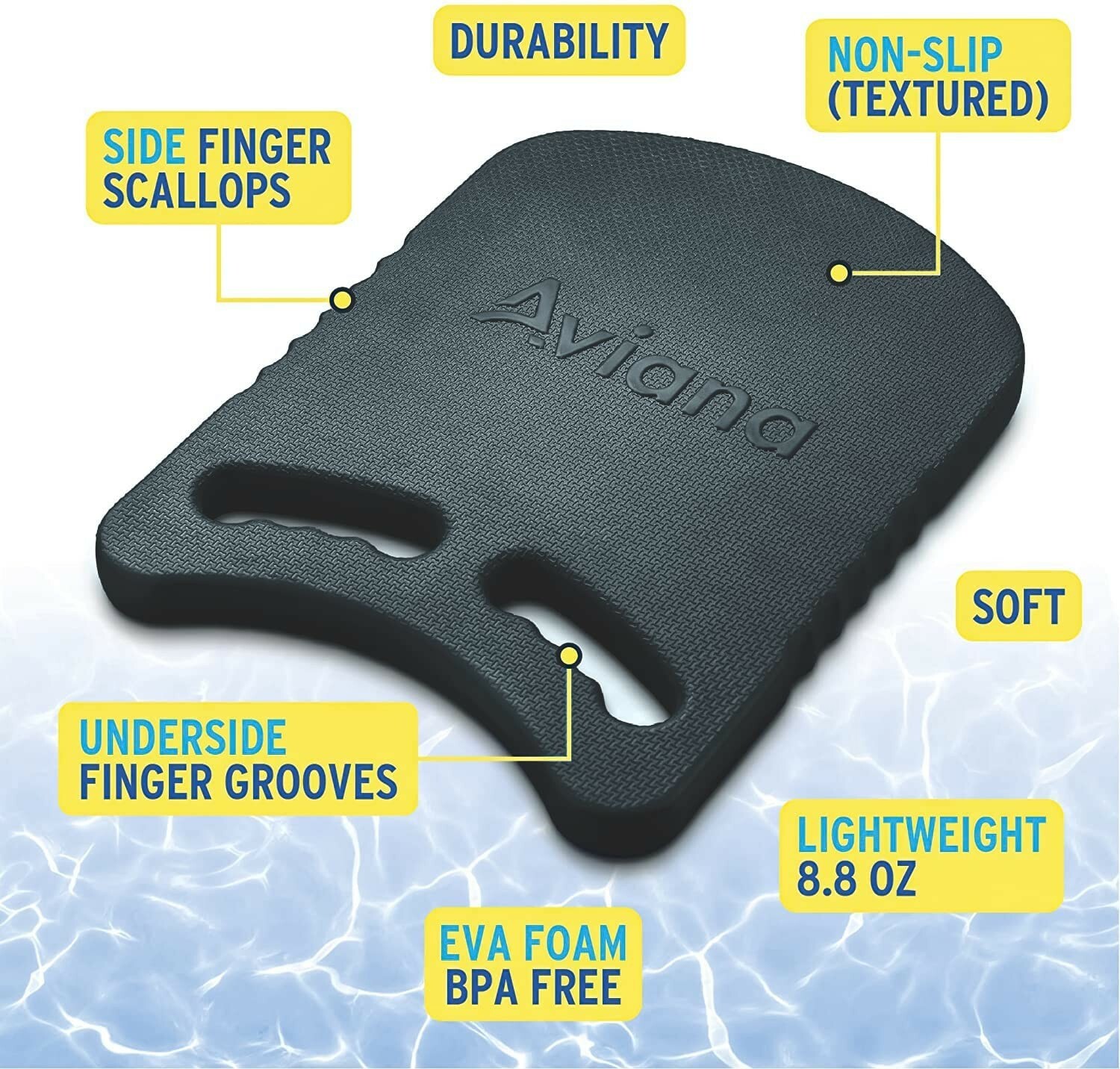 Swimming Kickboard for Kids – Exercise Training Foam Board – Black