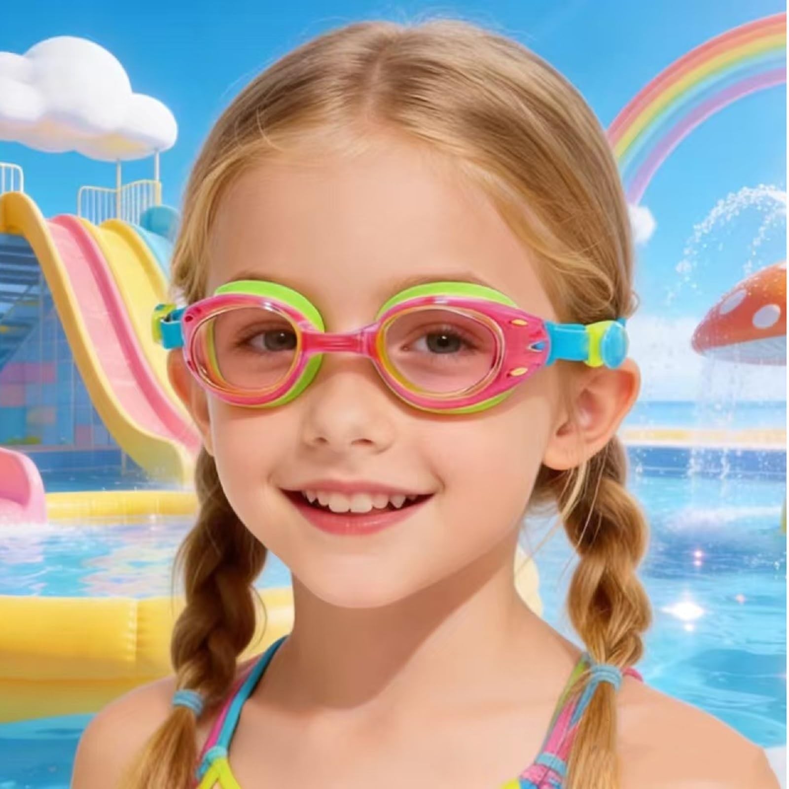 3 Pack Kids Swim Goggles Ages 6-12 Anti-Fog UV Protection | No Leak Seal | Ea…