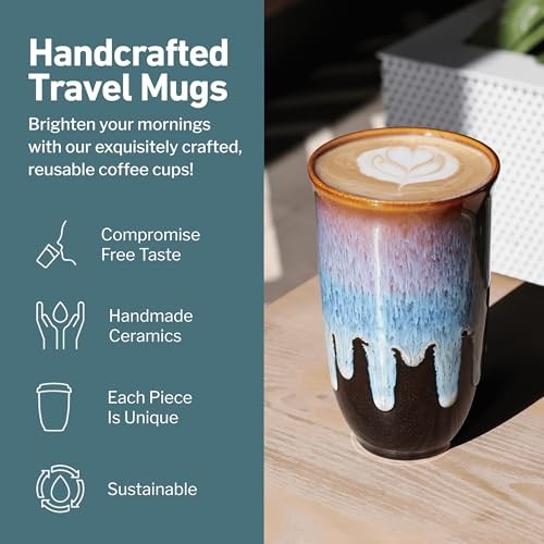 Coffee Tumbler – Travel Mug – On the Go Coffee Mug – 16 Ounces Monsoon