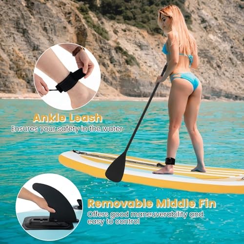 Paddle Board, Inflatable Stand Up Paddle Board with SUP 11FT Stripe