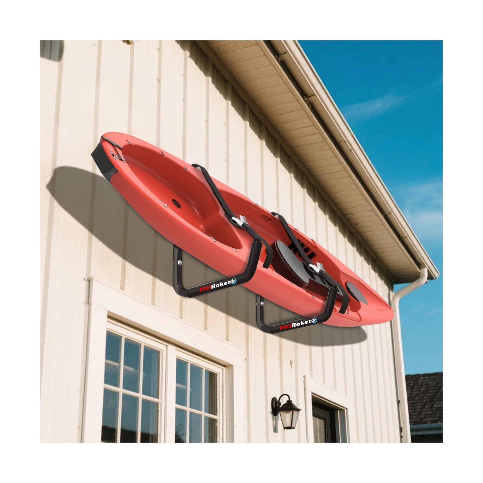 Kayak Storage Rack – 100LB Heavy Duty Kayak Wall Mount with Foa… FAST US
