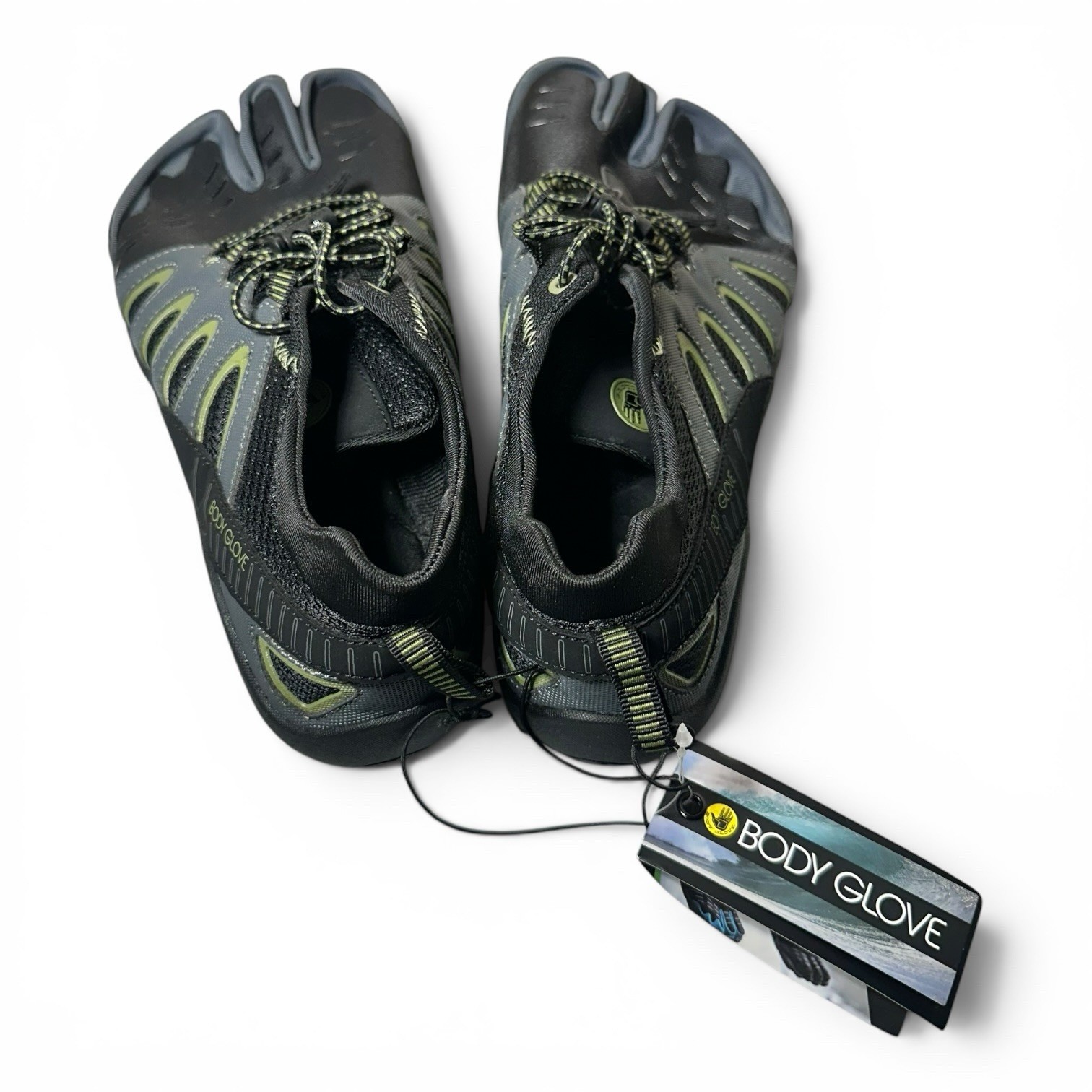 Body Glove 3T Barefoot Warrior Men’s Water Shoes, Size US 10, Black/Aloe