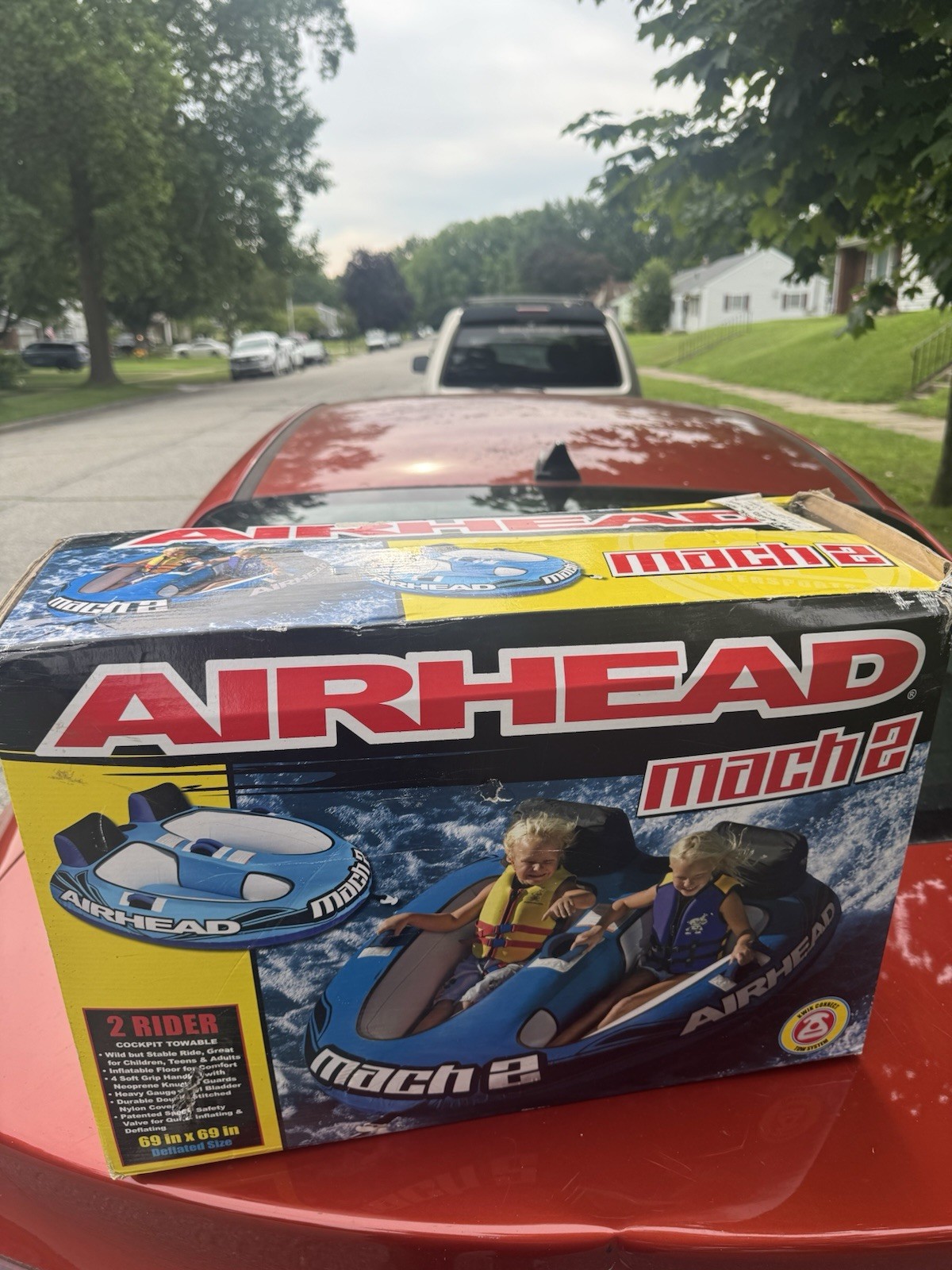 AIRHEAD Mach 2 (AHM2-2) Inflatable Two-Seat Towable (for Tubing) New In Box