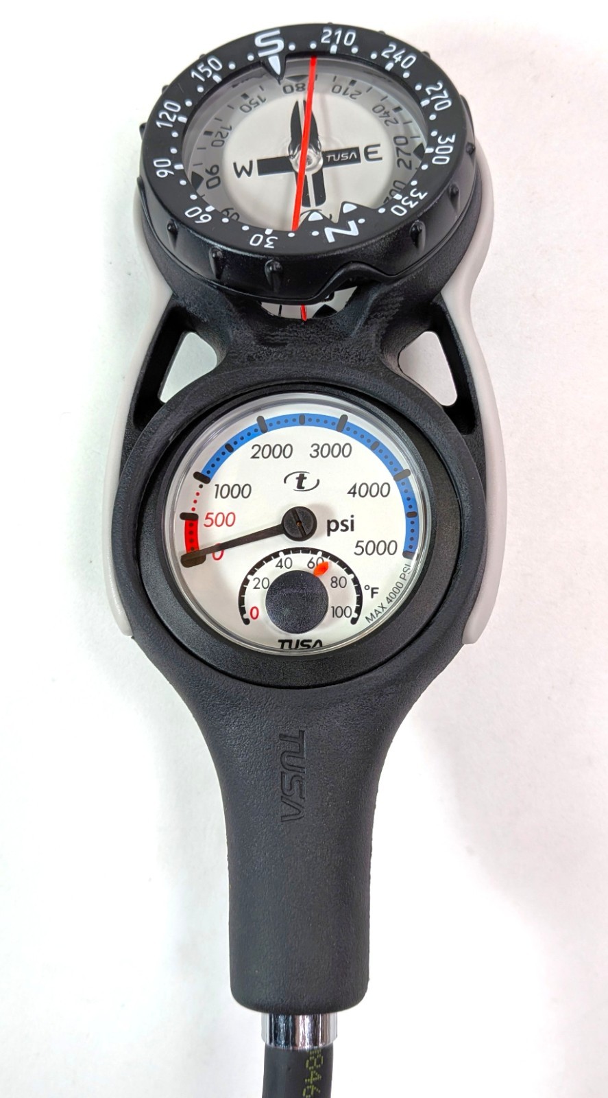 TUSA Compass, Pressure Analog Scuba Diving 2 Gauge Console 36″ Hose SPG SCA-270U