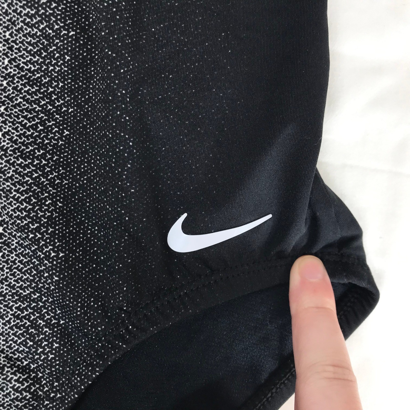 Nike Womens One Piece Swimsuit Black Silver Ombre Gradient Athletic Training