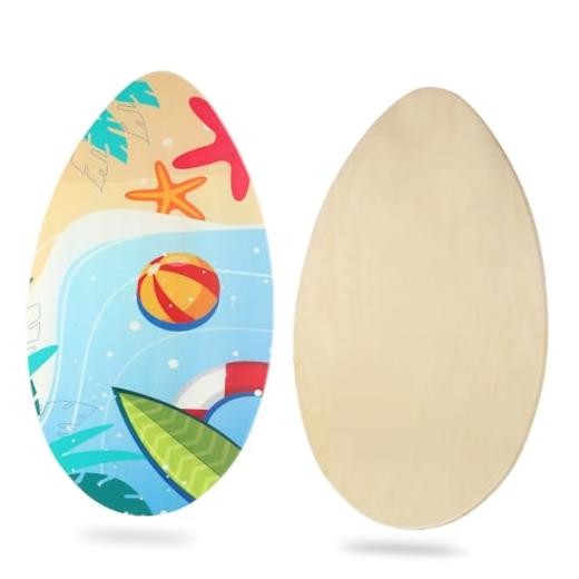 HQO LOVL 35 inch Skim Board for Kids Adults Wooden Skim Boards with High Beach