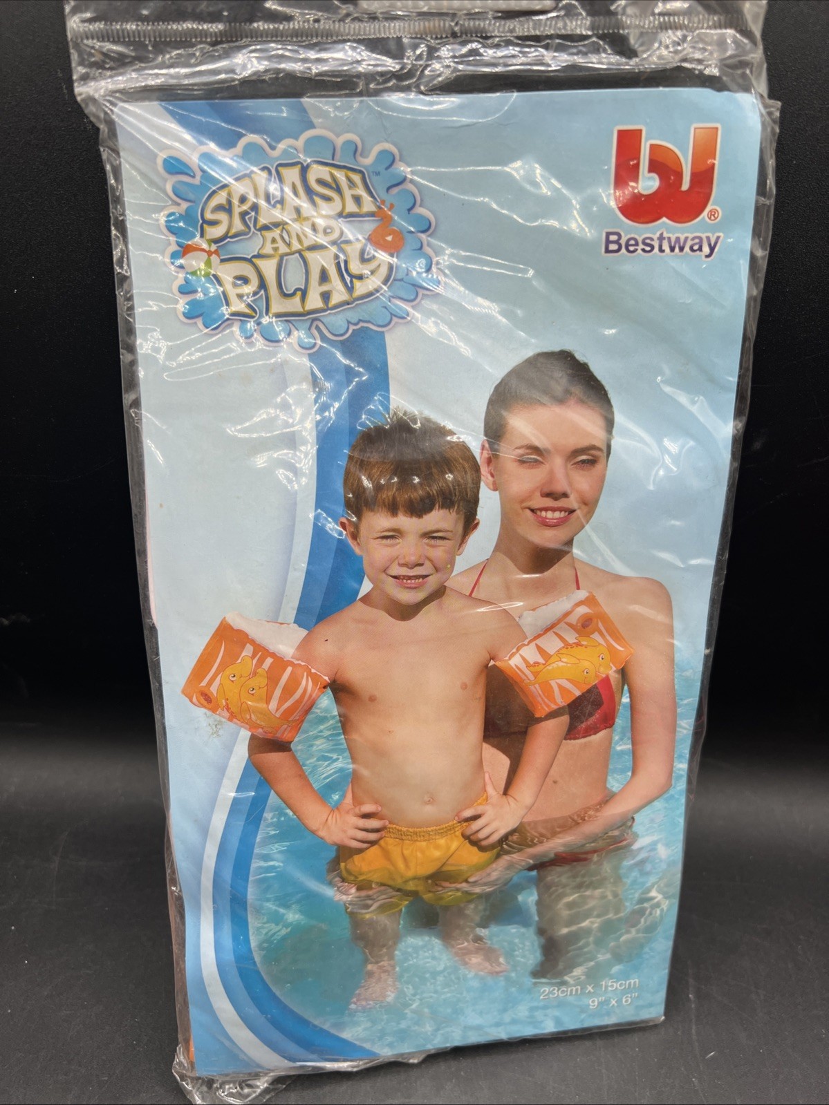 Bestway Dolphin Armbands Inflatable Swim Floaties Kids 9×6 NOS Sealed