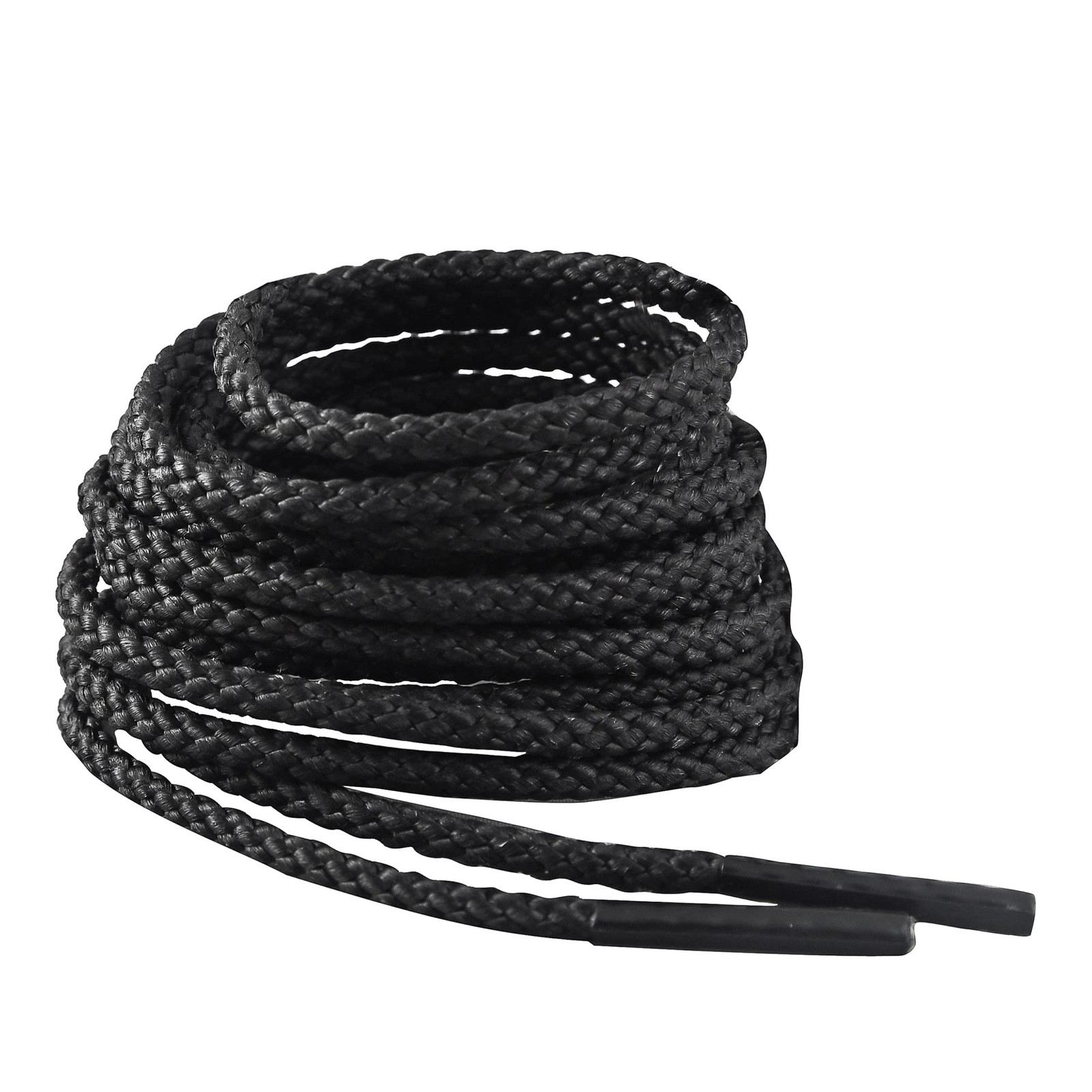 IRONLACE Unbreakable Round Bootlaces – Indestructible, 72-Inch, Black