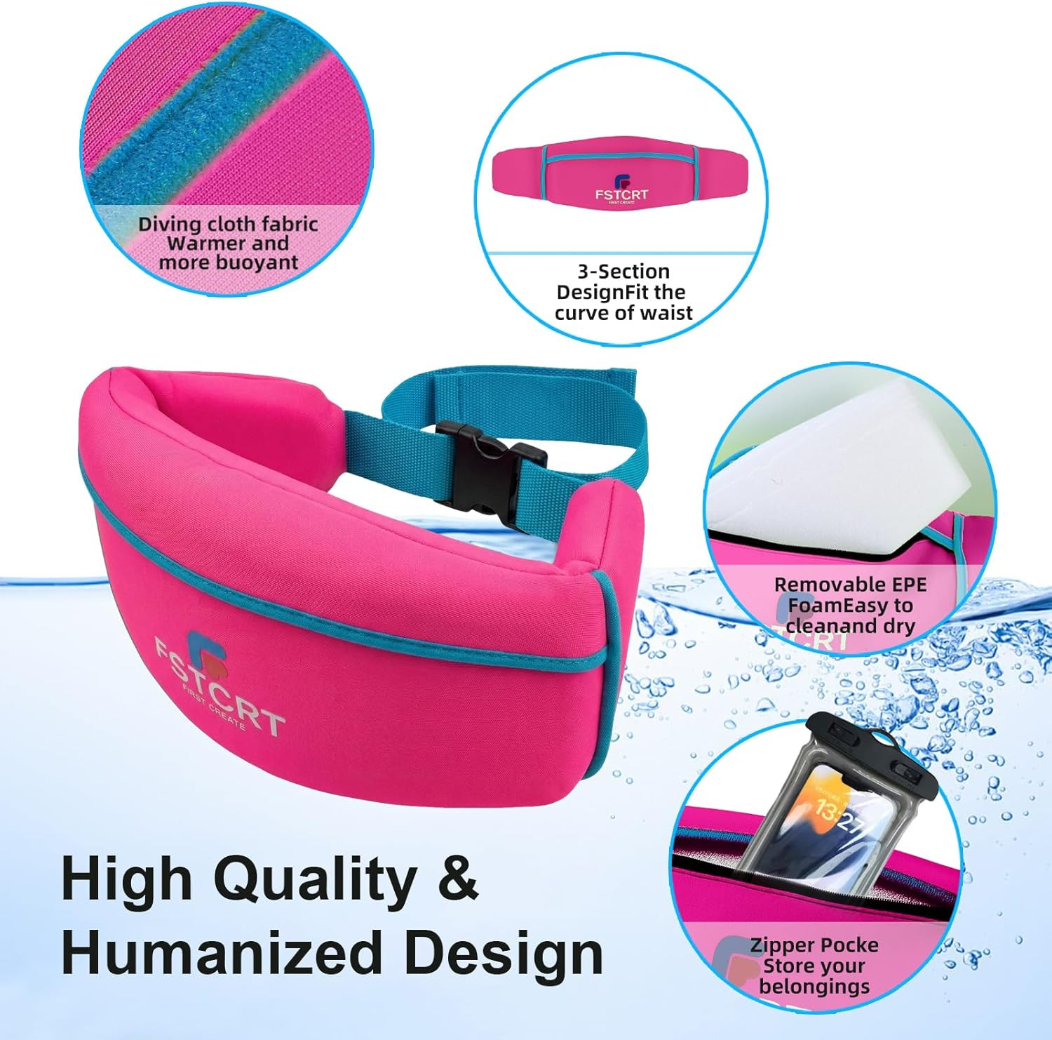 Swim Belts for Kids, Flotation Swimming Belt, Swim Belt for Water Aerobics, Adju