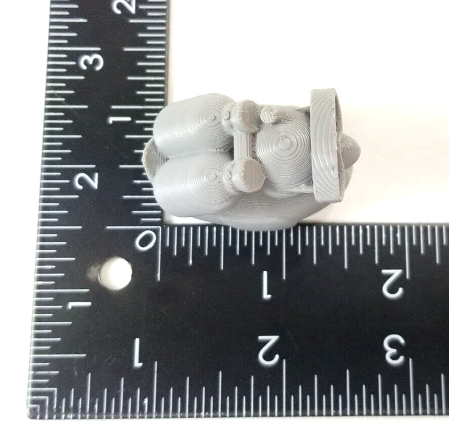 Scuba Diving 3D Printed Jeep, Cruise Duck 1.5″ Gray PLA Plastic (Rubber Duck)
