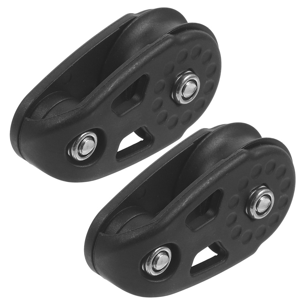 2Pcs Durable Nylon Single Groove Pulley for Kayak Gym Use Black Lightweight