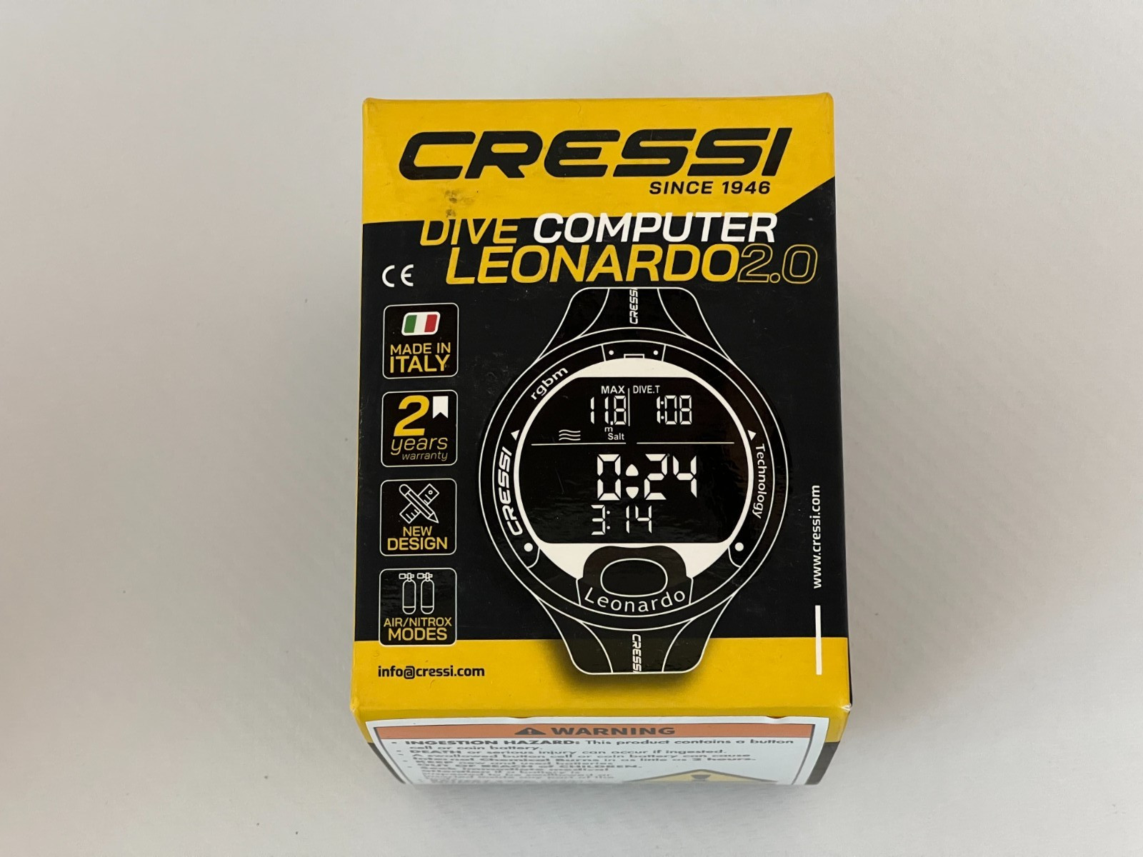 Cressi Leonardo Wrist Computer – Black/Gray – Returned – 2 Dives Logged