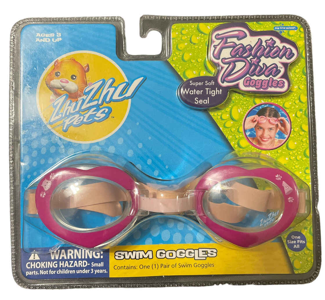 Zhu Zhu Pets Fashion Diva Kids Swim Goggles NEW Sealed