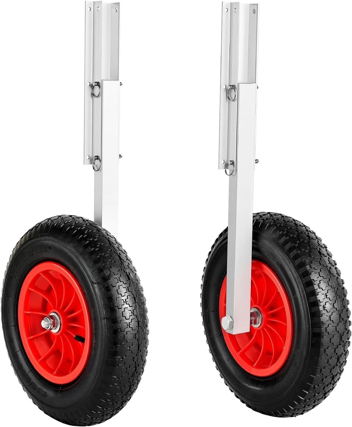 Folding Boat Launching Wheels with Quick Release Pins – Heavy Duty 300 Lbs