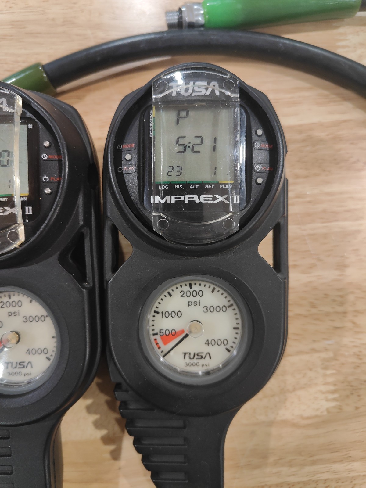 Tusa Imprex II IQ-400 Dive Computer Console with Compass, SPG. TESTED GOOD