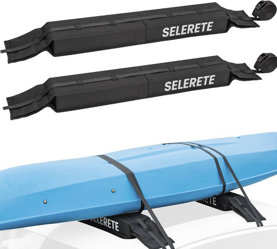Universal Car Soft Kayak Roof Rack Pads Kayak Surfboard SUP 20FT Durable Padded