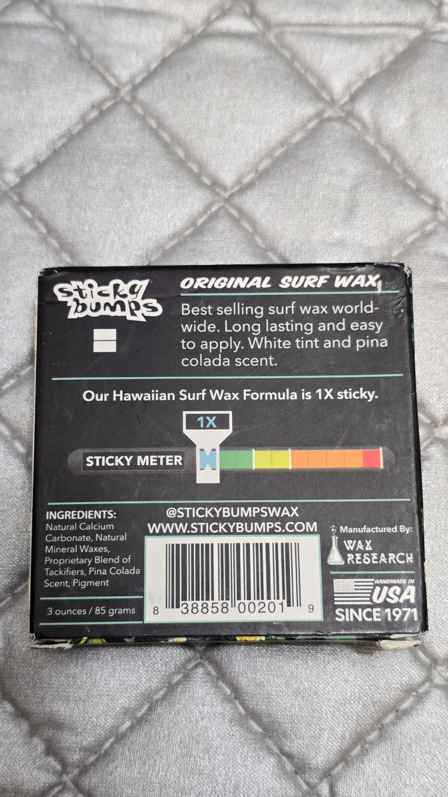 Sticky Bumps Surf Wax Lot of 7 Bars of Wax and 1 8oz Bottle of Wax Remover – New