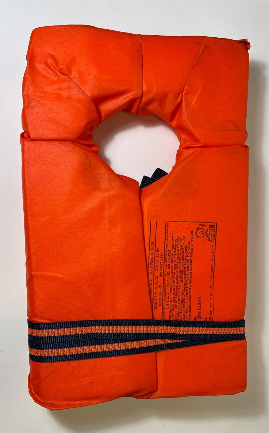 Adult’s Kent Buoyant Life Vest Supports Over 90 lbs Neon Orange TYPE 2-P.F.D USA
