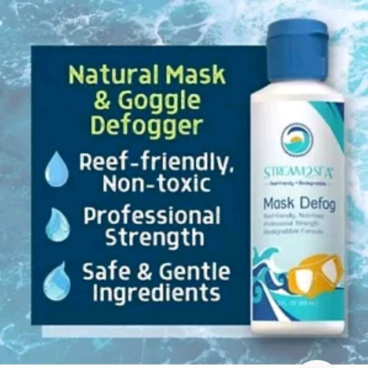 Antifog Spray for Swim Goggles, Snorkel, Dive Mask 2 fl oz (Spray)B3,1