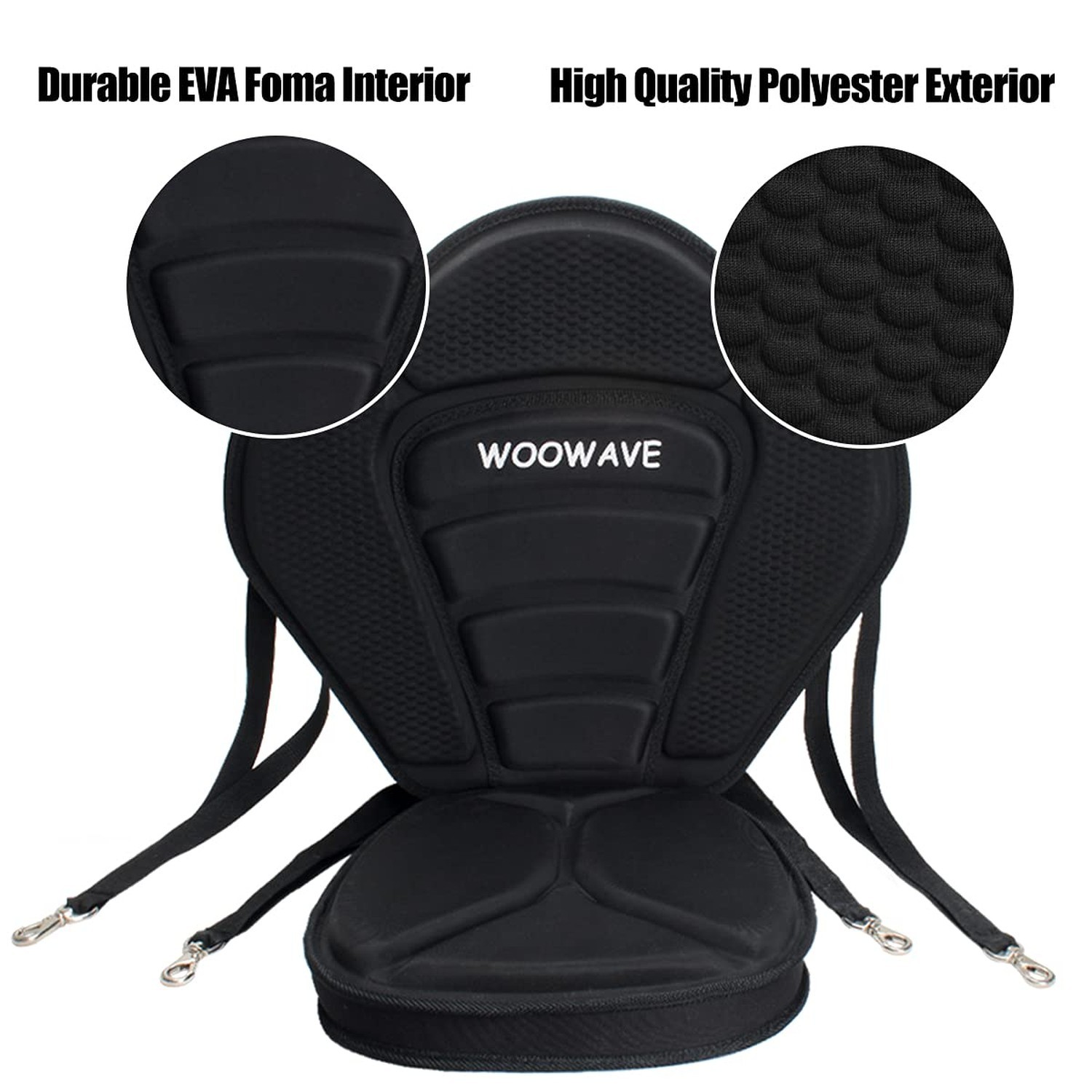 WOOWAVE Kayak Seat Padded Deluxe Paddleboard Seats Adjustable Boat Seat Cushi…
