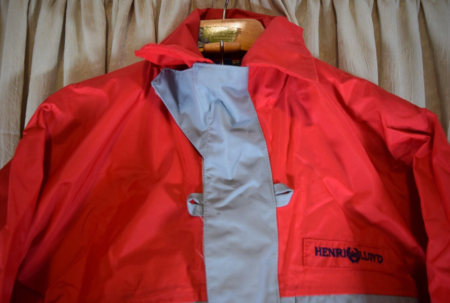 Henri Lloyd Nylon Sailing Boating Suit Red/Gray Crown Proofed BRI-Nylon