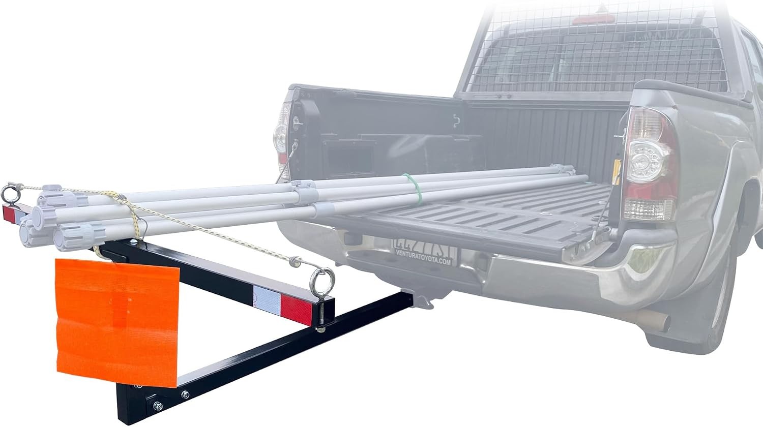 70231 Hitch Mount Pick Up Truck Bed Extender For Ladder Rack Canoe Kayak Long
