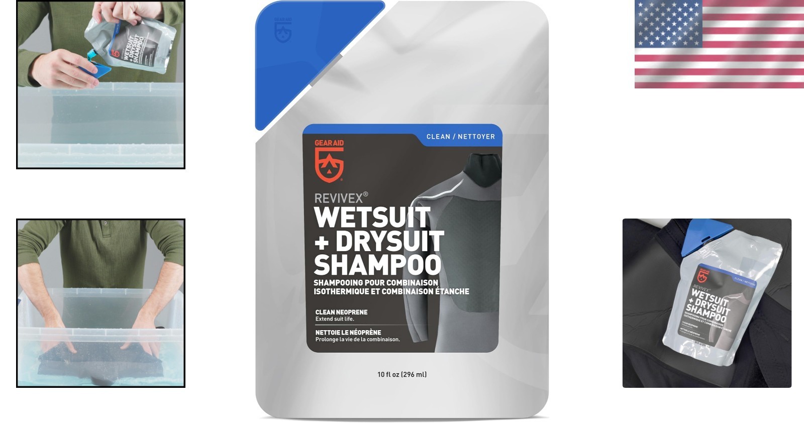 Wetsuit & Drysuit Cleaner – 10 Fl Oz Concentrated Shampoo for Fresh Gear