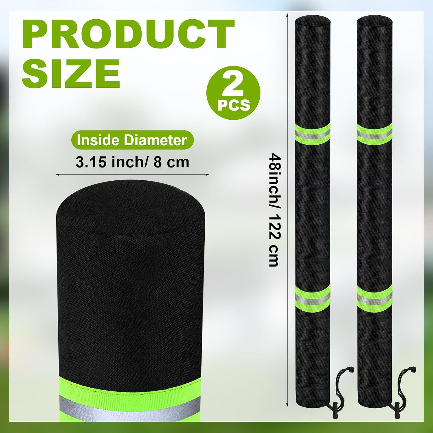 2 Pcs Boat Trailer Guide Pole Pads, 48 in Marine Boat Trailer Guide Pole Covers