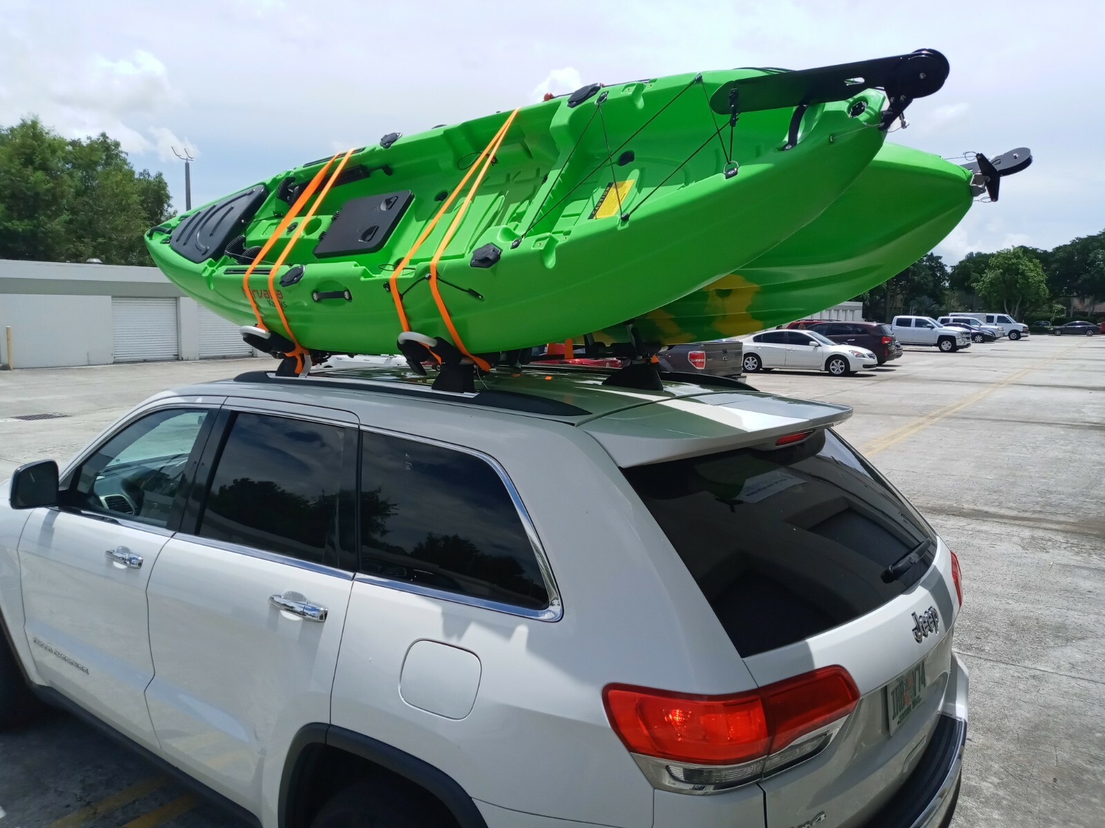 Kayak/Canoe/SUP Roof Rack, Aluminum Kayak Carrier J-Style Folding Roof Holder