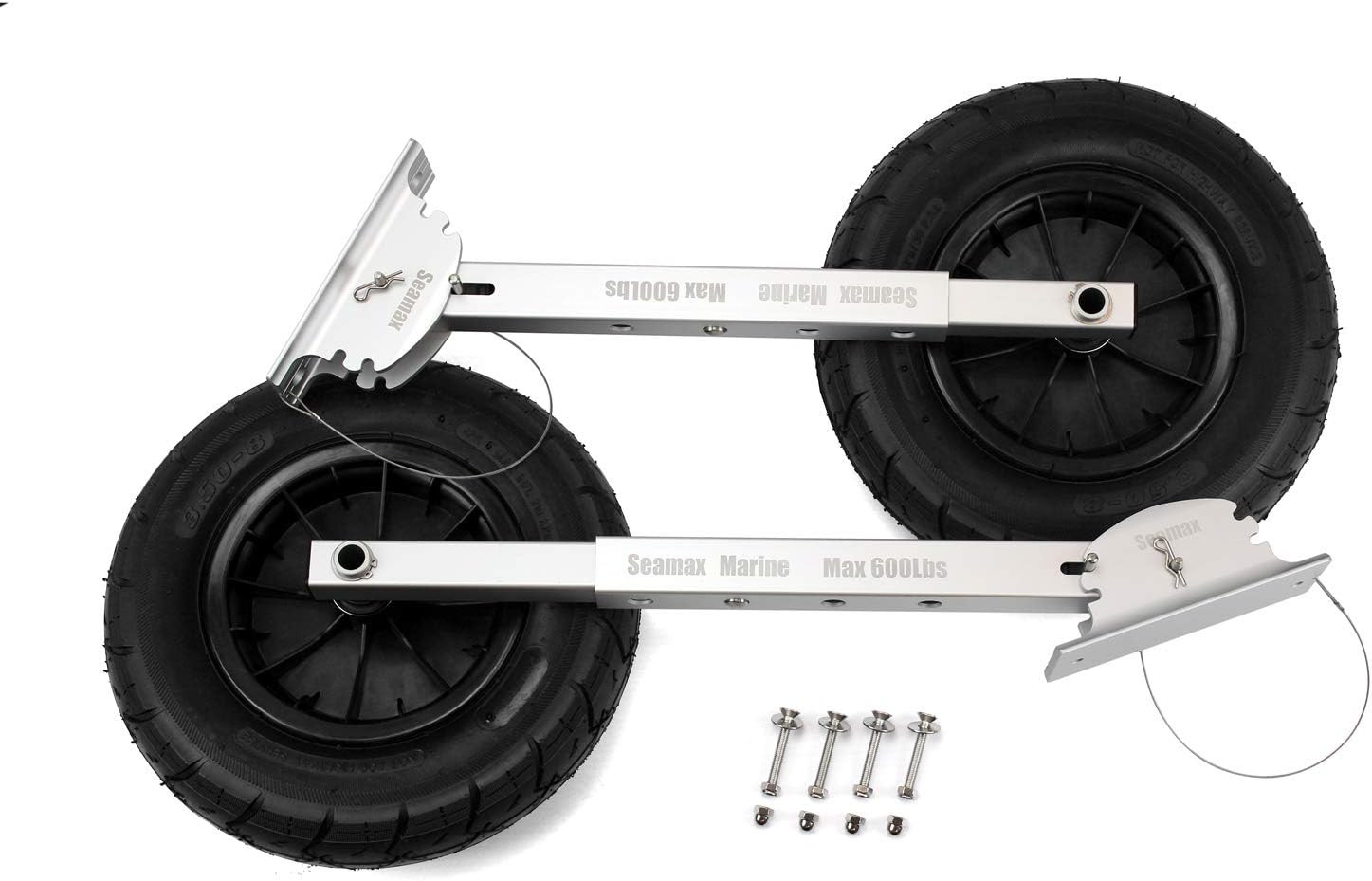 Deluxe 4 by 4 Boat Launching Dolly with 14″ Wheels System, Commercial Grade Qual