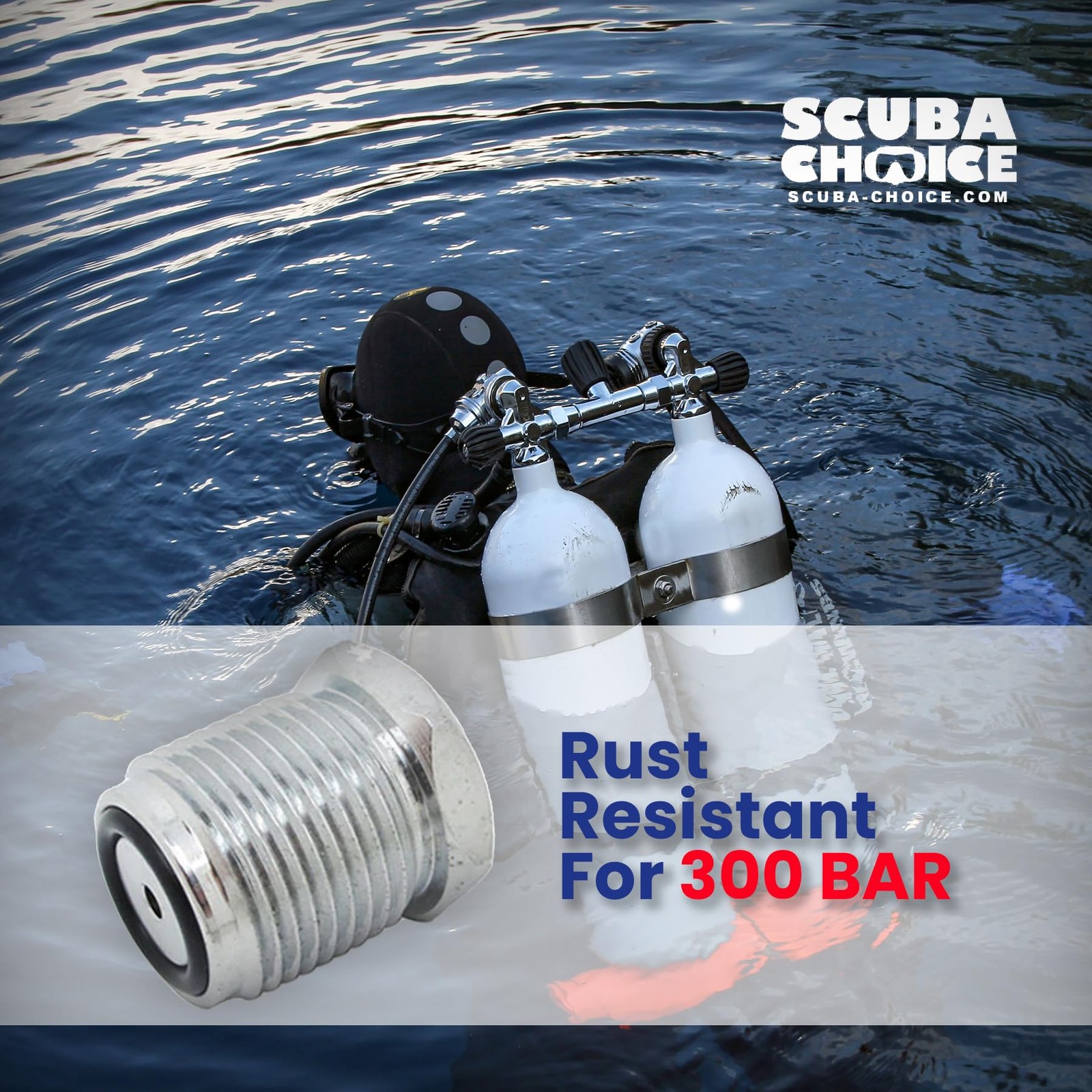 Scuba Choice Diving Dive Female 1/4 NPT to Male Din Adapter Thread