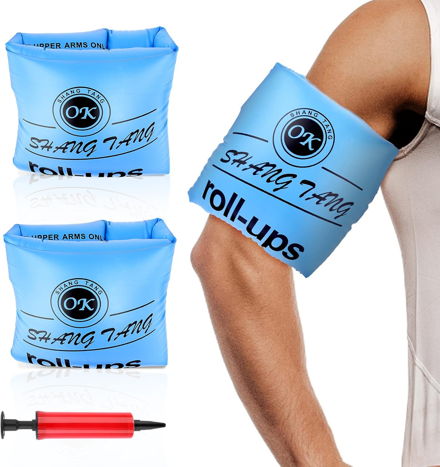 2 Pack Arm Floaties for Adults and Kids, Water Wings Inflatable Arm Swimming