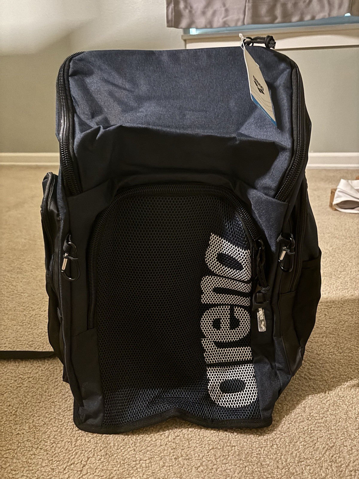 Arena Swim Bag Navy Swim Team 45 Liters Athletic Sports Mesh Large Capacity